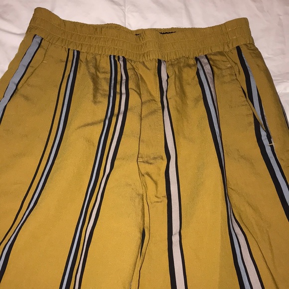 NWOT Zara mustard stripe slacks. Size M - Picture 3 of 3
